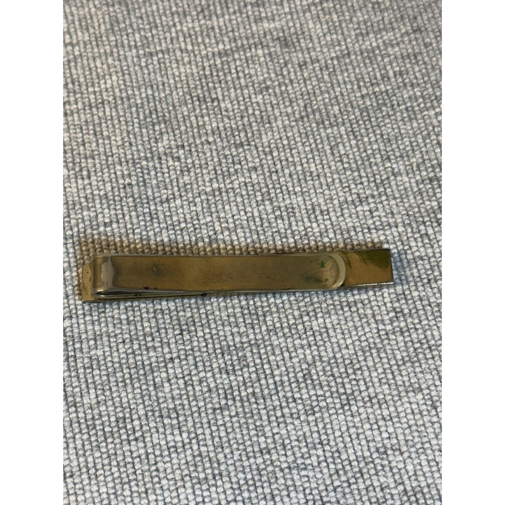 Vintage 1950s Gold-Tone Tie Bar – Classic Textured Men's Accessory - Picture 4 of 9